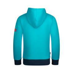 Rückansicht von Trollkids Troll Hoodie Kinder Blaugrün/Mystikblau