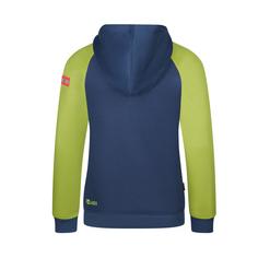 Rückansicht von Trollkids Stavanger Hoodie Kinder Mystikblau/Kiwigrün