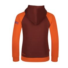 Rückansicht von Trollkids Stavanger Hoodie Kinder Dunkelorange/Hellorange