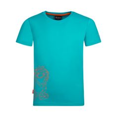 Trollkids Oppland T-Shirt Kinder Blaugrün/Hellorange