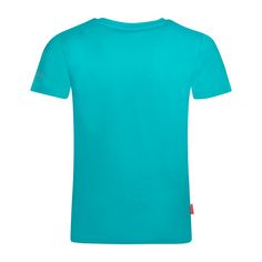 Rückansicht von Trollkids Oppland T-Shirt Kinder Blaugrün/Hellorange