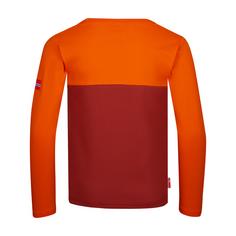 Rückansicht von Trollkids Bergen Longshirt Kinder Dunkelorange/Hellorange