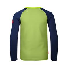 Rückansicht von Trollkids Preikestolen Longshirt Kinder Kiwigr&uuml;n/Mystikblau