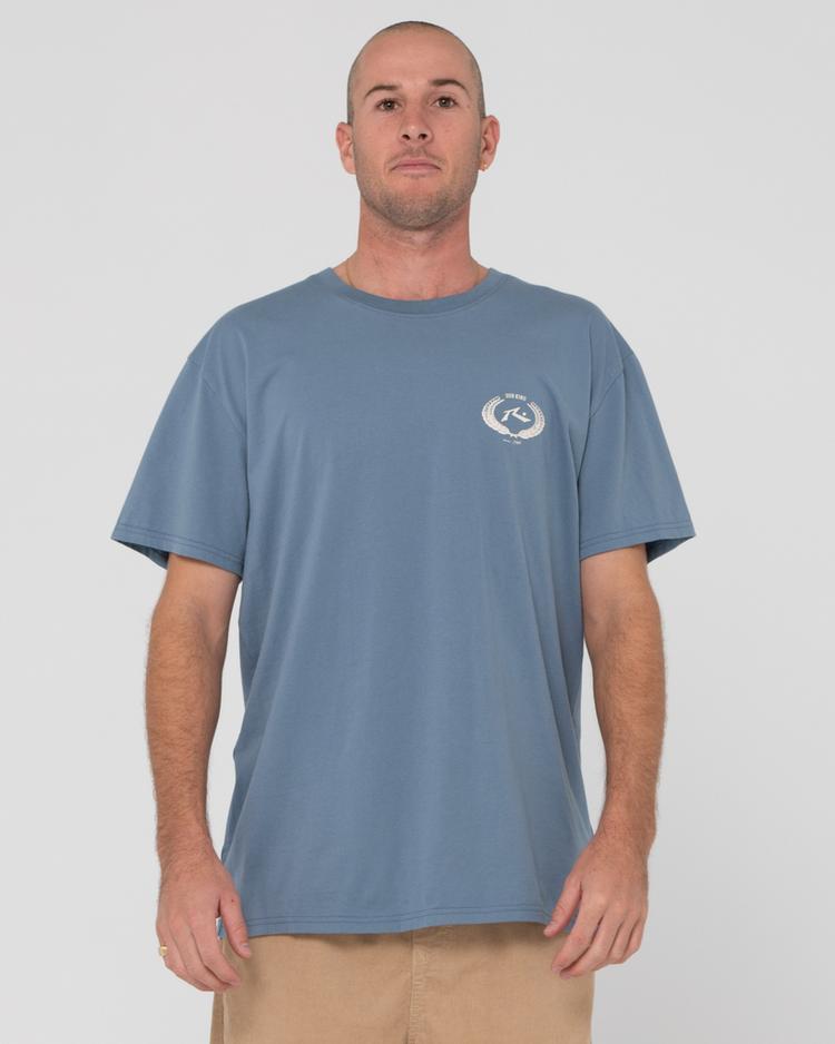 RUSTY RUSTY ROYALE SHORT SLEEVE TEE T-Shirt Herren - China Blue - 1 | SportScheck