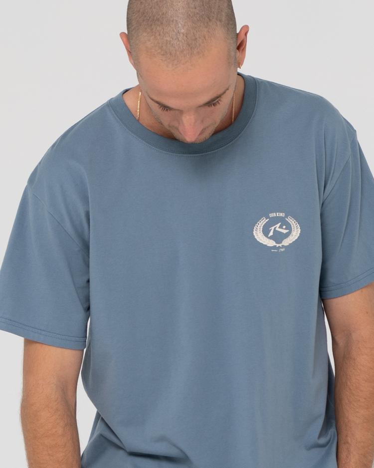 RUSTY RUSTY ROYALE SHORT SLEEVE TEE T-Shirt Herren - China Blue - 4 | SportScheck