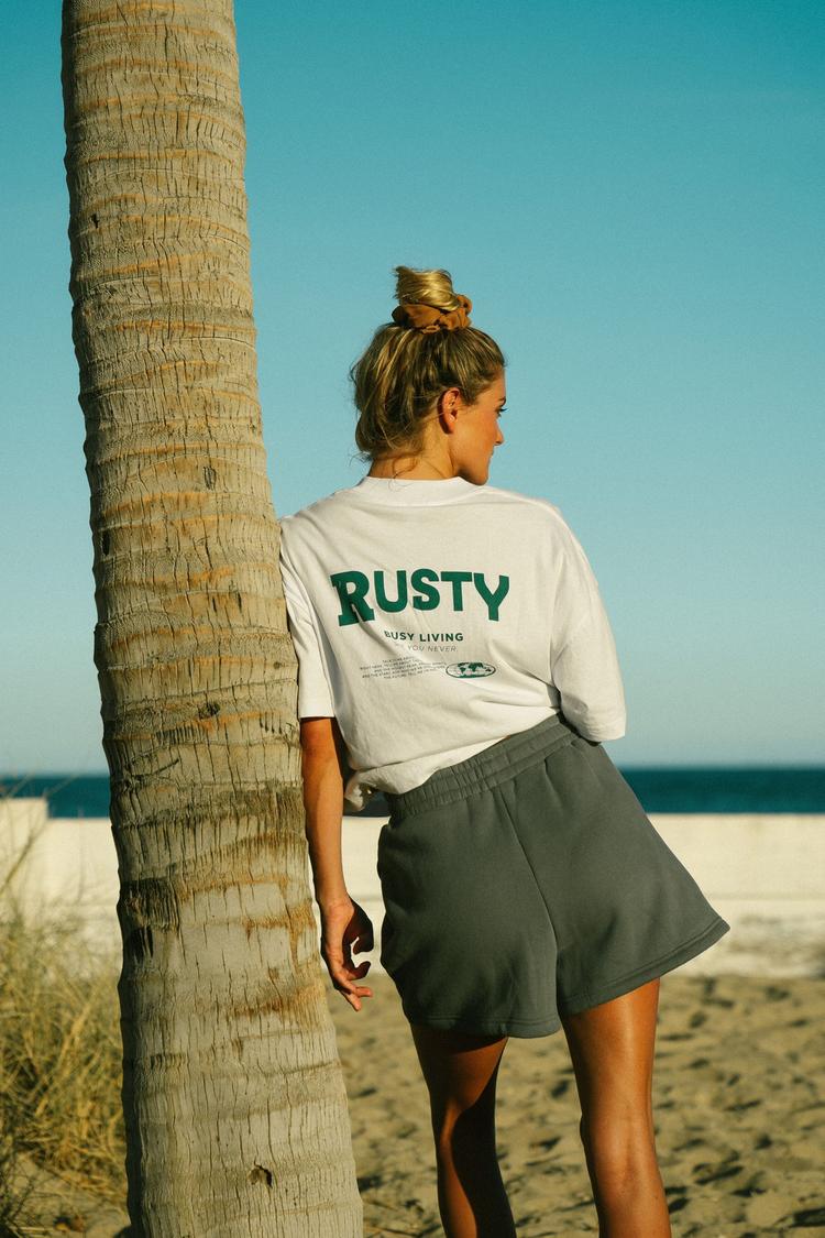RUSTY RUSTY BUSY LIVING ORGANIC COTTON RELAXED TEE T-Shirt Damen - White - 2 | SportScheck