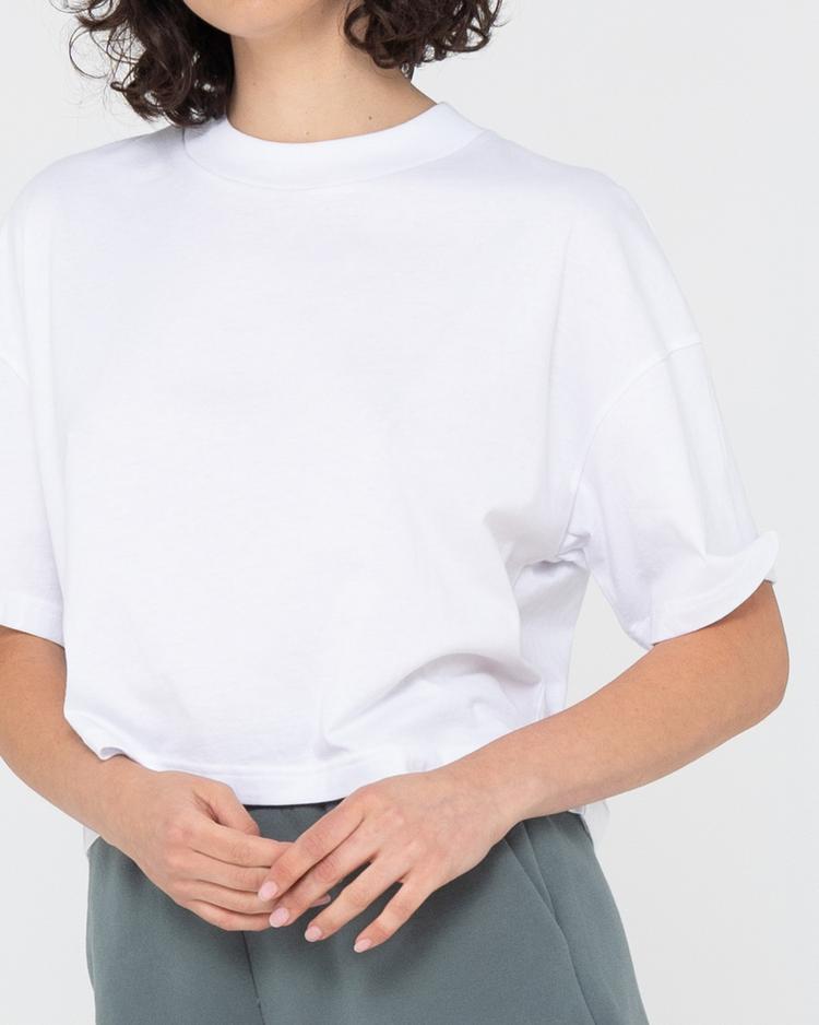 RUSTY RUSTY BUSY LIVING ORGANIC COTTON RELAXED TEE T-Shirt Damen - White - 5 | SportScheck