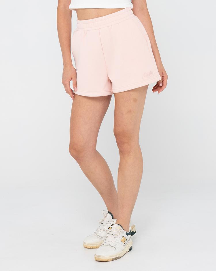 RUSTY RUSTY RUSTY SCRIPT FLEECE SHORT Sweatshorts Damen - Pastel Pink - 2 | SportScheck