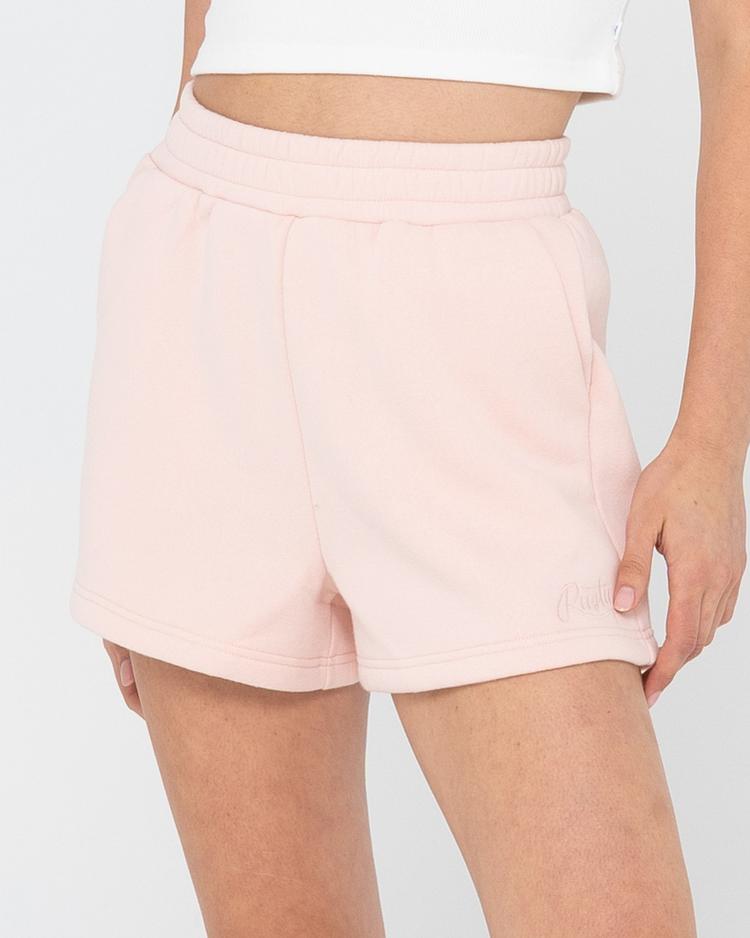 RUSTY RUSTY RUSTY SCRIPT FLEECE SHORT Sweatshorts Damen - Pastel Pink - 3 | SportScheck