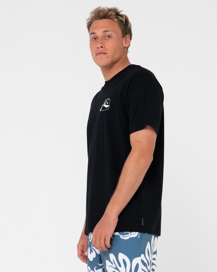 RUSTY RUSTY ADVOCATE SHORT SLEEVE TEE T-Shirt Herren - Black / Blue - 3 | SportScheck