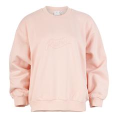 RUSTY RUSTY SCRIPT OVERSIZE CREW NECK FLEECE Rundhalspullover Damen Pastel Pink