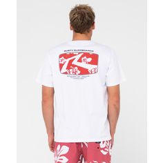 Rückansicht von RUSTY ADVOCATE SHORT SLEEVE TEE T-Shirt Herren White / Red