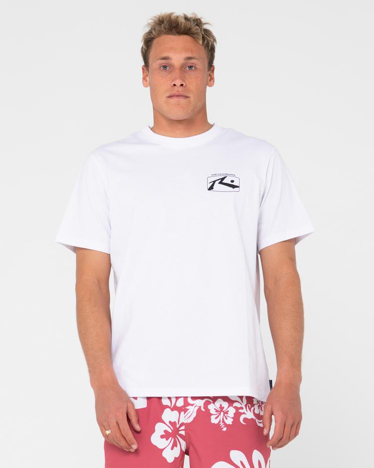 RUSTY RUSTY ADVOCATE SHORT SLEEVE TEE T-Shirt Herren - White / Red - 1 | SportScheck