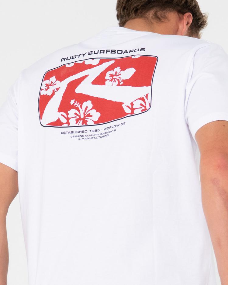 RUSTY RUSTY ADVOCATE SHORT SLEEVE TEE T-Shirt Herren - White / Red - 3 | SportScheck