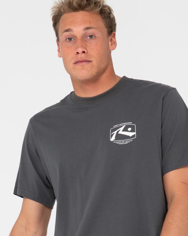 RUSTY RUSTY ADVOCATE SHORT SLEEVE TEE T-Shirt Herren - Coal - 3 | SportScheck