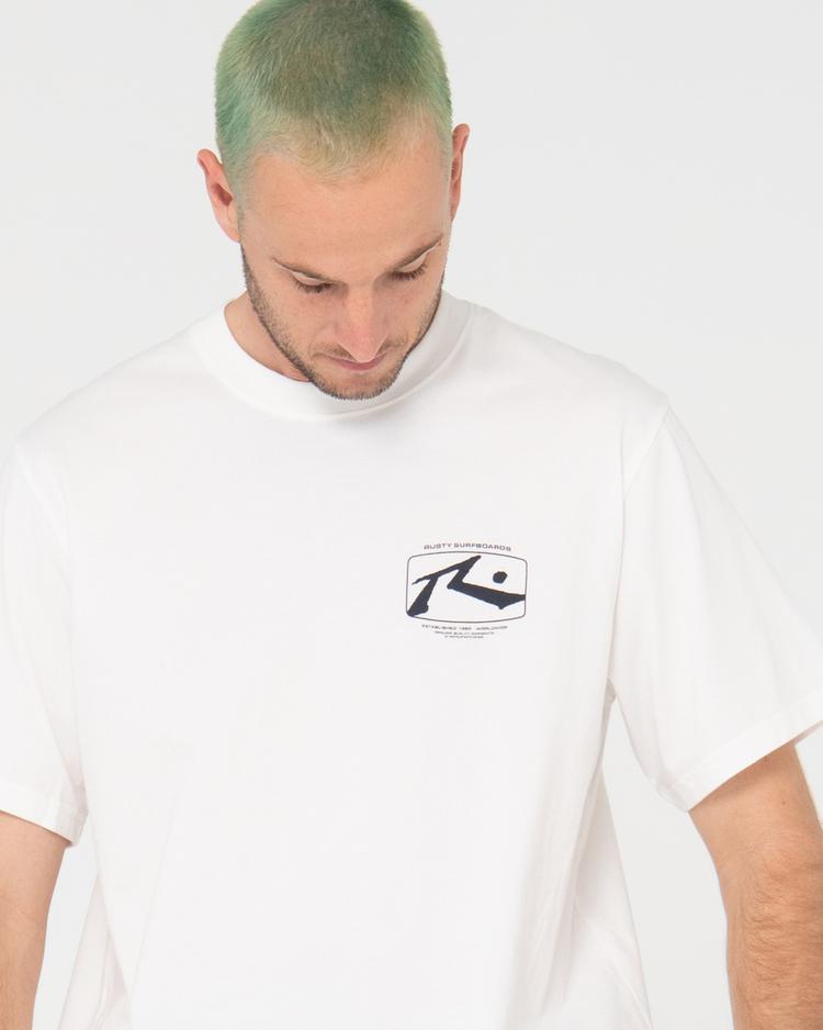 RUSTY RUSTY ADVOCATE SHORT SLEEVE TEE T-Shirt Herren - Egret - 3 | SportScheck