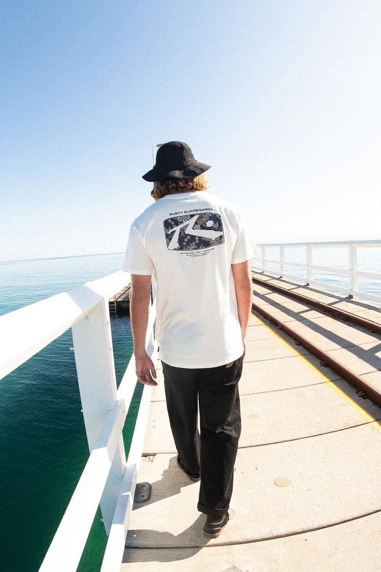 RUSTY RUSTY ADVOCATE SHORT SLEEVE TEE T-Shirt Herren - Egret - 5 | SportScheck