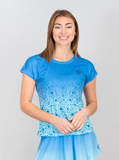 Rückansicht von BIDI BADU Pure Wild Capsleeve Tennisshirt Damen Oliv