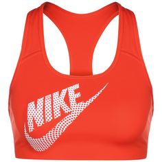 Nike Dri-Fit Swoosh Dance Sport-BH Damen orange / weiß