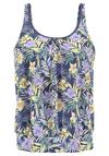 VENICE BEACH Oversize-Tankini-Top Bikini Oberteil Damen - marine-zitrone