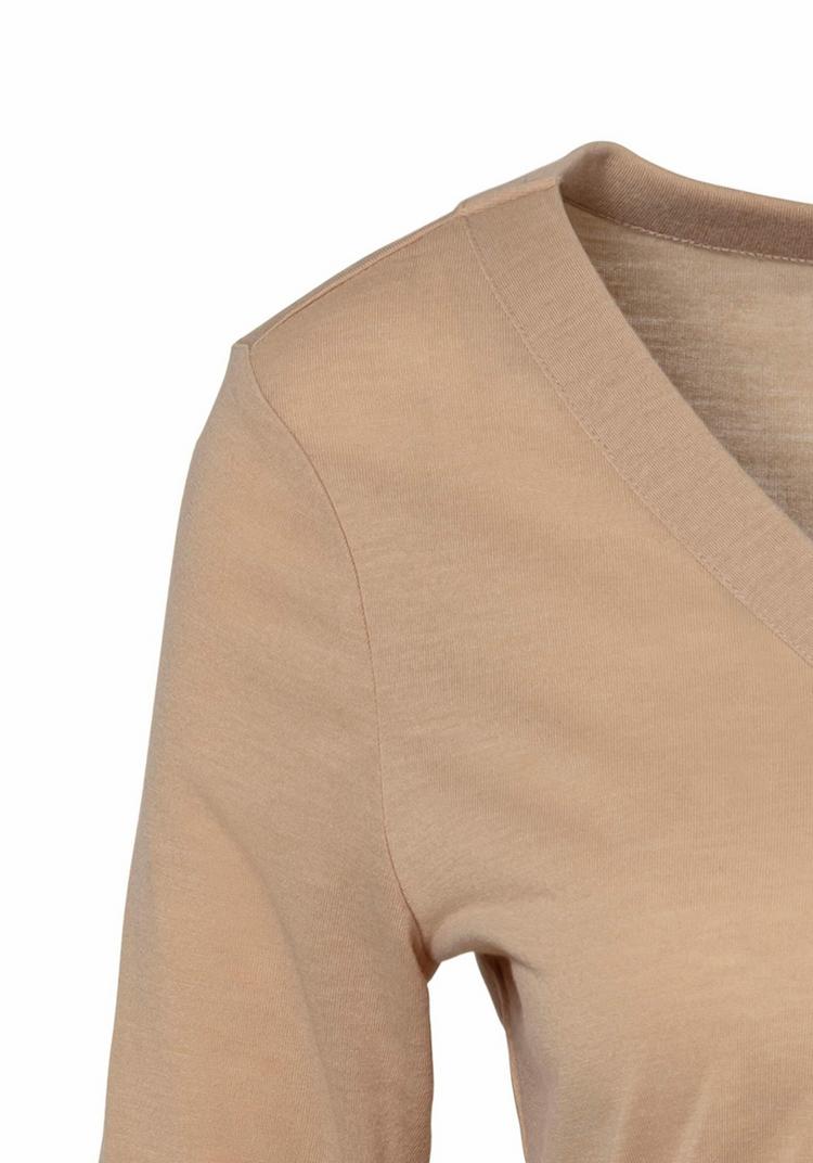 Lascana Lascana Blusenshirt Kurzarmbluse Damen - beige - 0 | SportScheck