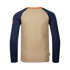 Rückansicht von Trollkids Preikestolen Longshirt Kinder Sandbeige/Mystikblau