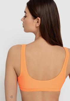 Rückansicht von LSCN by Lascana Bustier-Bikini-Top Bikini Oberteil Damen neon orange