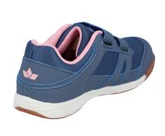 Rückansicht von LICO Hallenschuh Hallenschuhe Kinder grau/rosa