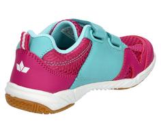 Rückansicht von LICO Hallenschuh Hallenschuhe Kinder pink/türkis/weiss