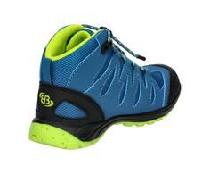 Rückansicht von Brütting Outdoorschuh Wanderschuhe Kinder petrol/lemon