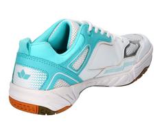 Rückansicht von LICO Indoorschuh Hallenschuhe Damen weiss/türkis