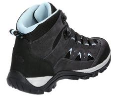 Rückansicht von Brütting Trekkingschuh Wanderschuhe Damen anthrazit/blau