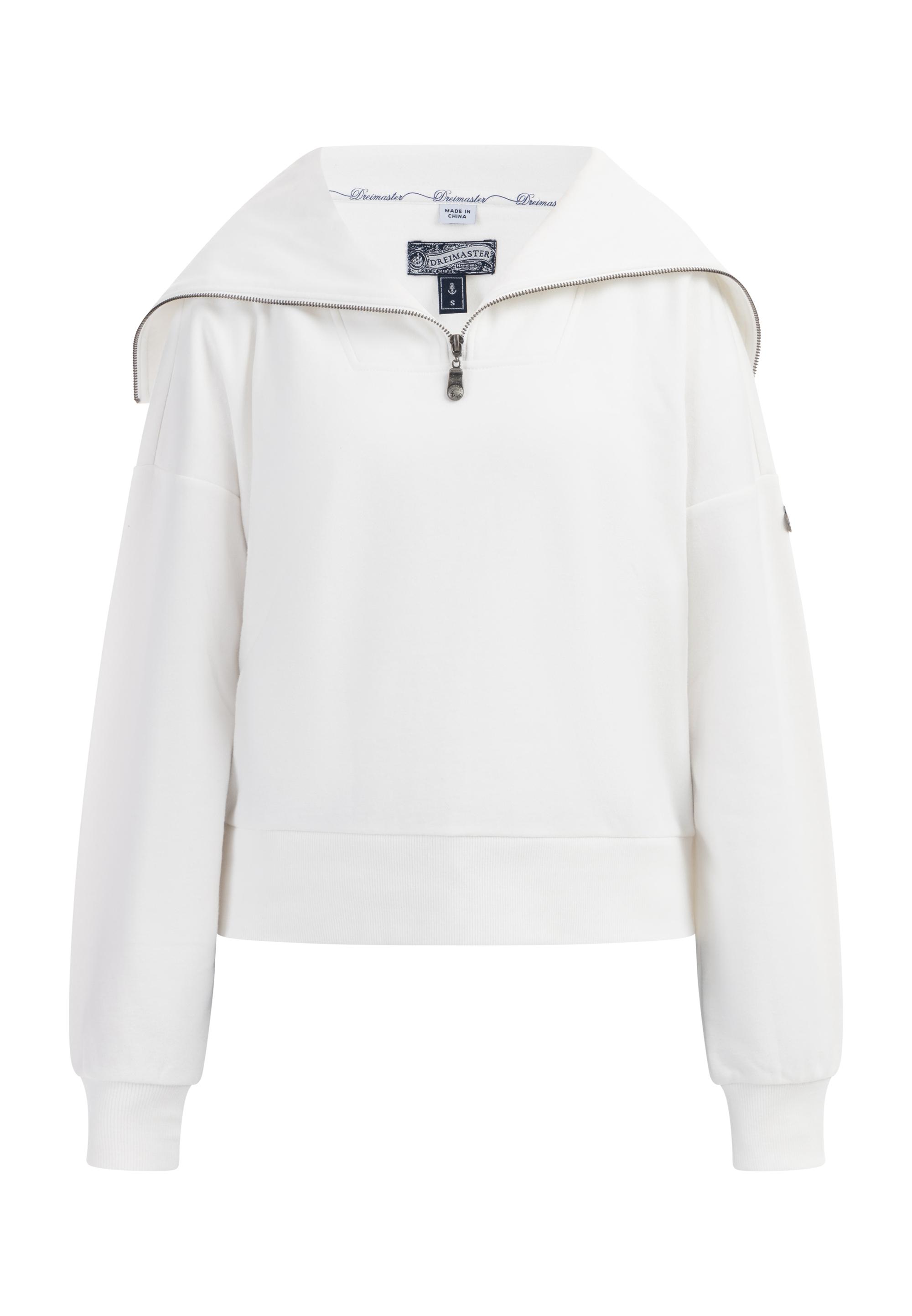 DreiMaster Sweatshirt Damen Wollweiss