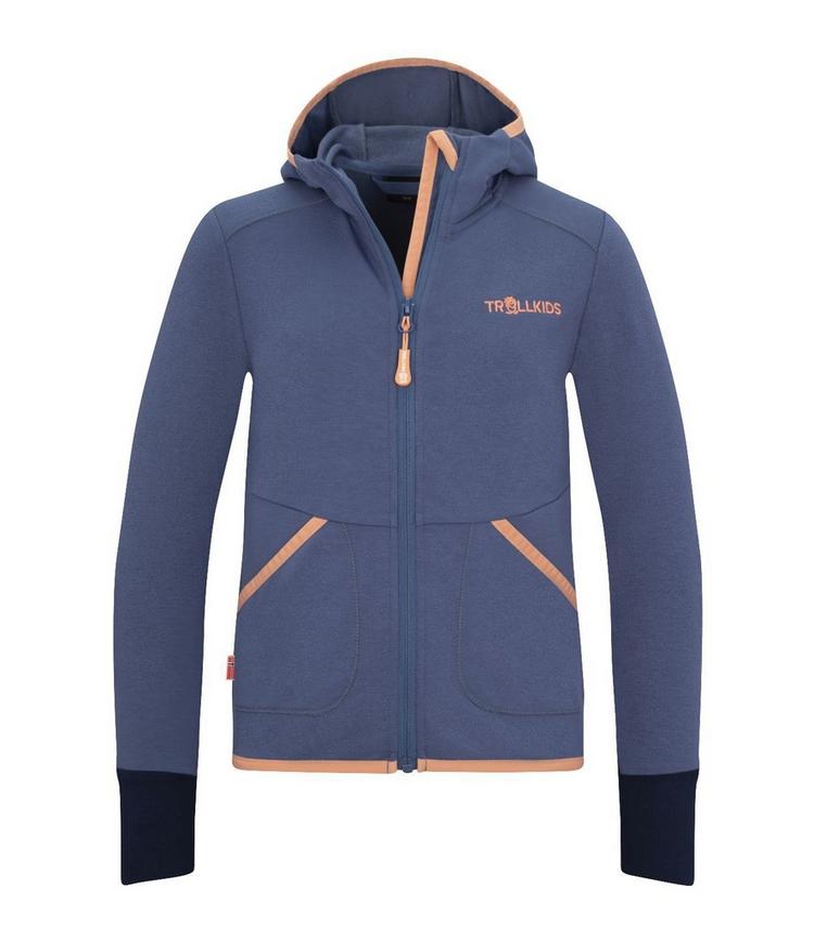 Trollkids Trollkids Saltfjord Fleecejacke M&auml;dchen - Lotusblau/Koralle - 0 | SportScheck