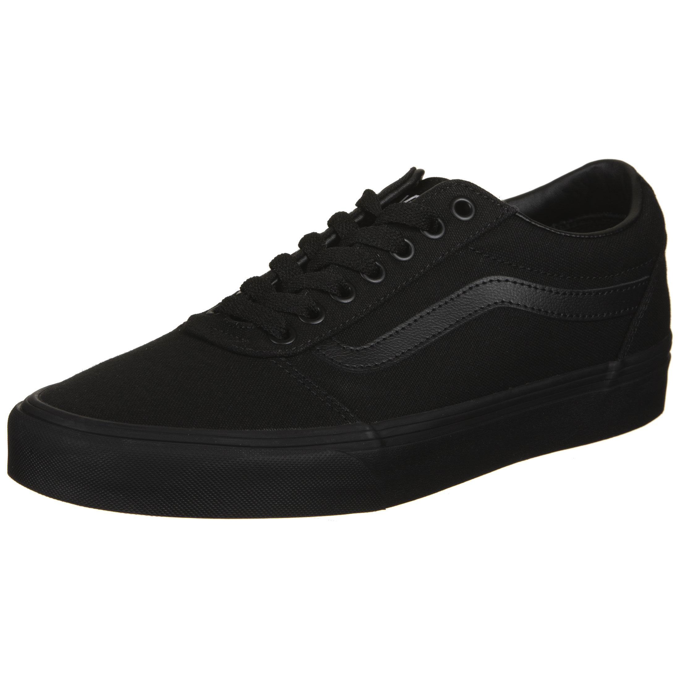 All black low top vans on sale