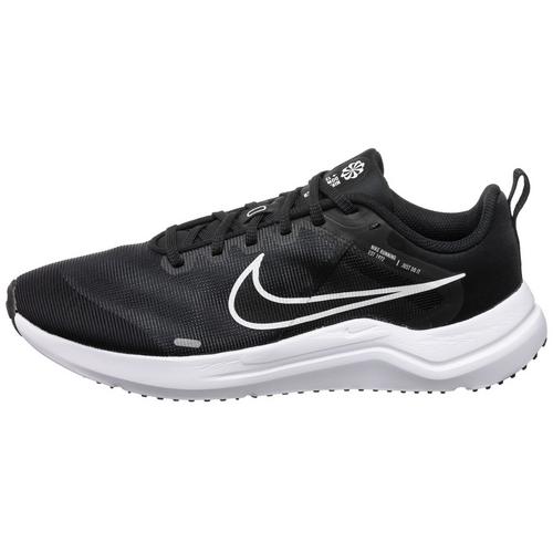 Rückansicht von Nike DOWNSHIFTER 12 Laufschuhe Herren black-white-dk smoke grey-pure platinum