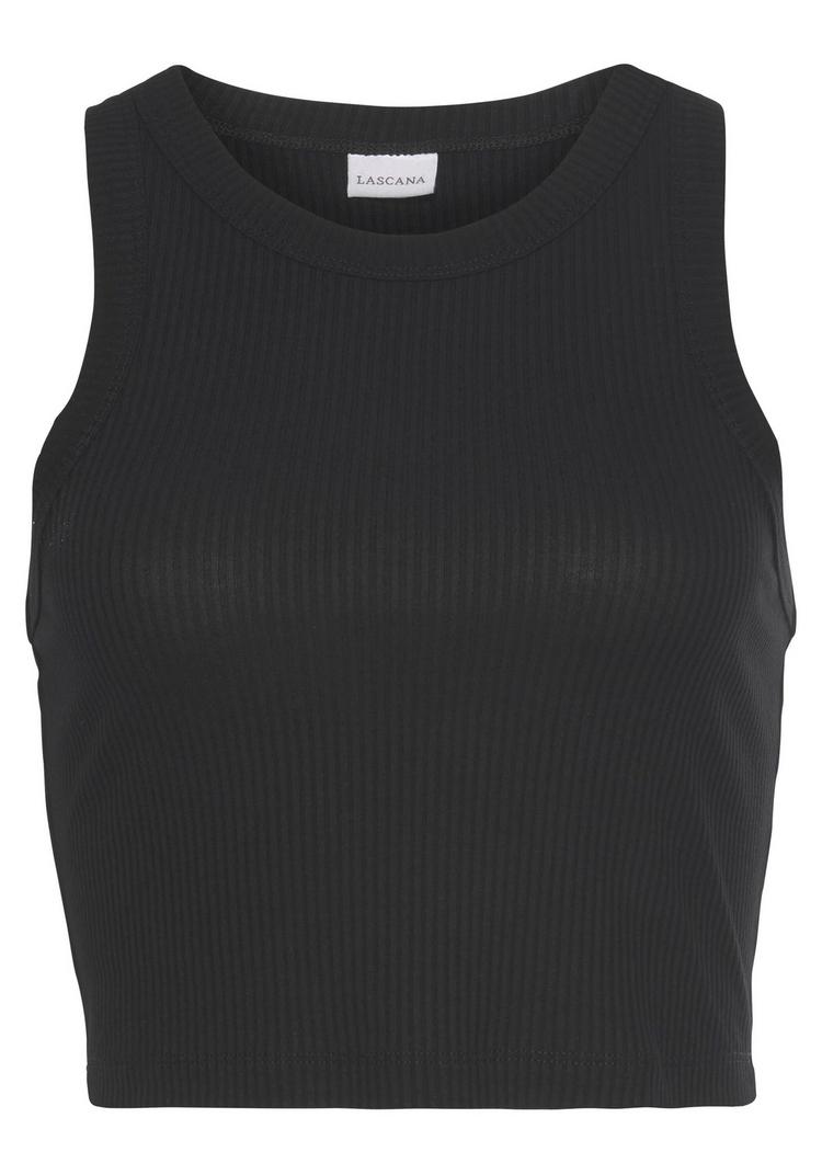 Lascana Lascana Crop-Top Croptop Damen - wei&szlig; + schwarz - 0 | SportScheck