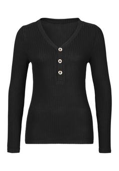 Lascana Langarmshirt Langarmshirt Damen schwarz