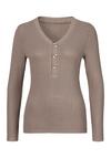 Lascana Langarmshirt Langarmshirt Damen - taupe