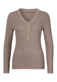 Lascana Langarmshirt Langarmshirt Damen - taupe