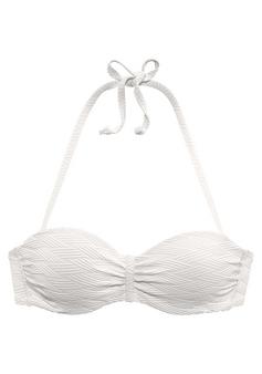 sunseeker Bügel-Bandeau-Bikini-Top Bikini Oberteil Damen weiß