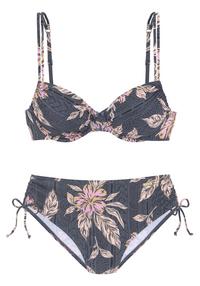 sunseeker B&uuml;gel-Bikini Bikini Set Damen - schwarz bedruckt