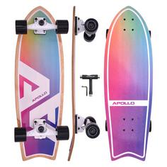 Apollo Surfskate Pro Rainbow Longboard Rainbow