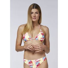 Rückansicht von Chiemsee Bikini-Top Bikini Oberteil Damen 2510 Red/White