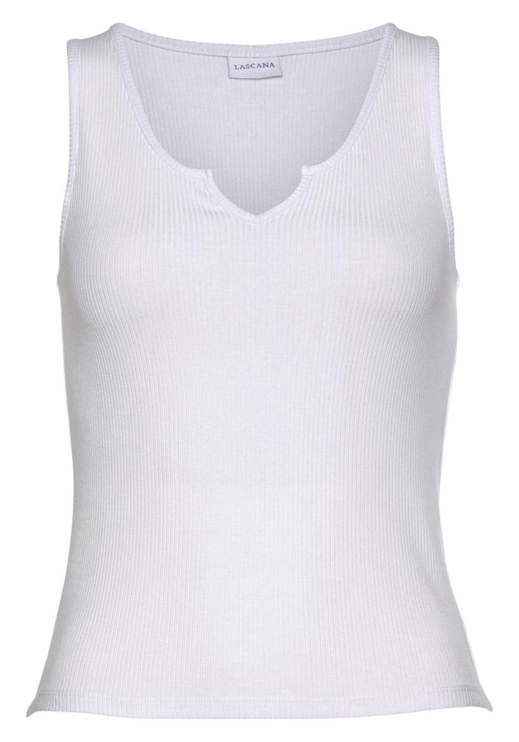 Lascana Lascana Ripptanktop Funktionstank Damen - wei&szlig; - 0 | SportScheck