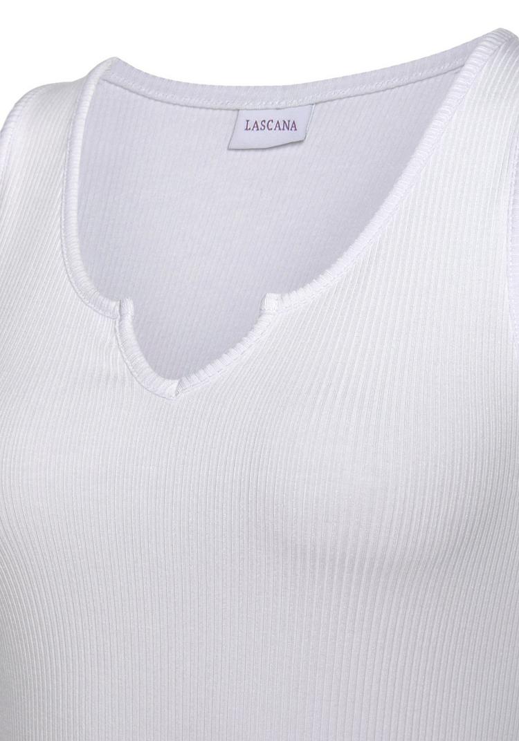 Lascana Lascana Ripptanktop Funktionstank Damen - wei&szlig; - 0 | SportScheck