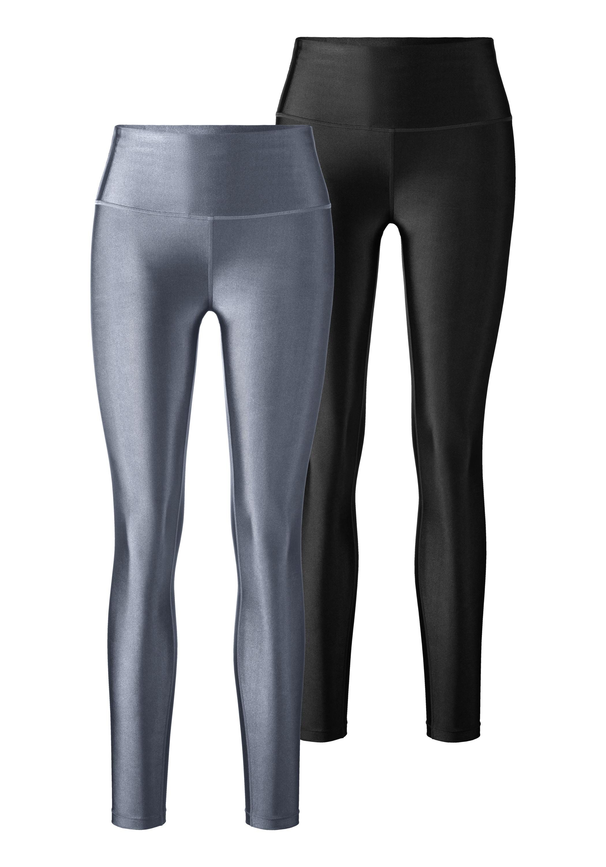 Lascana Tights Damen graublau, schwarz
