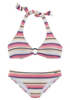 VENICE BEACH Triangel-Bikini Bikini Set Damen creme-rosa