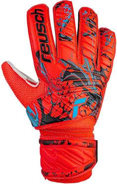 Rückansicht von Reusch Attrakt Solid Fingerhandschuhe 3334 bright red/future blue