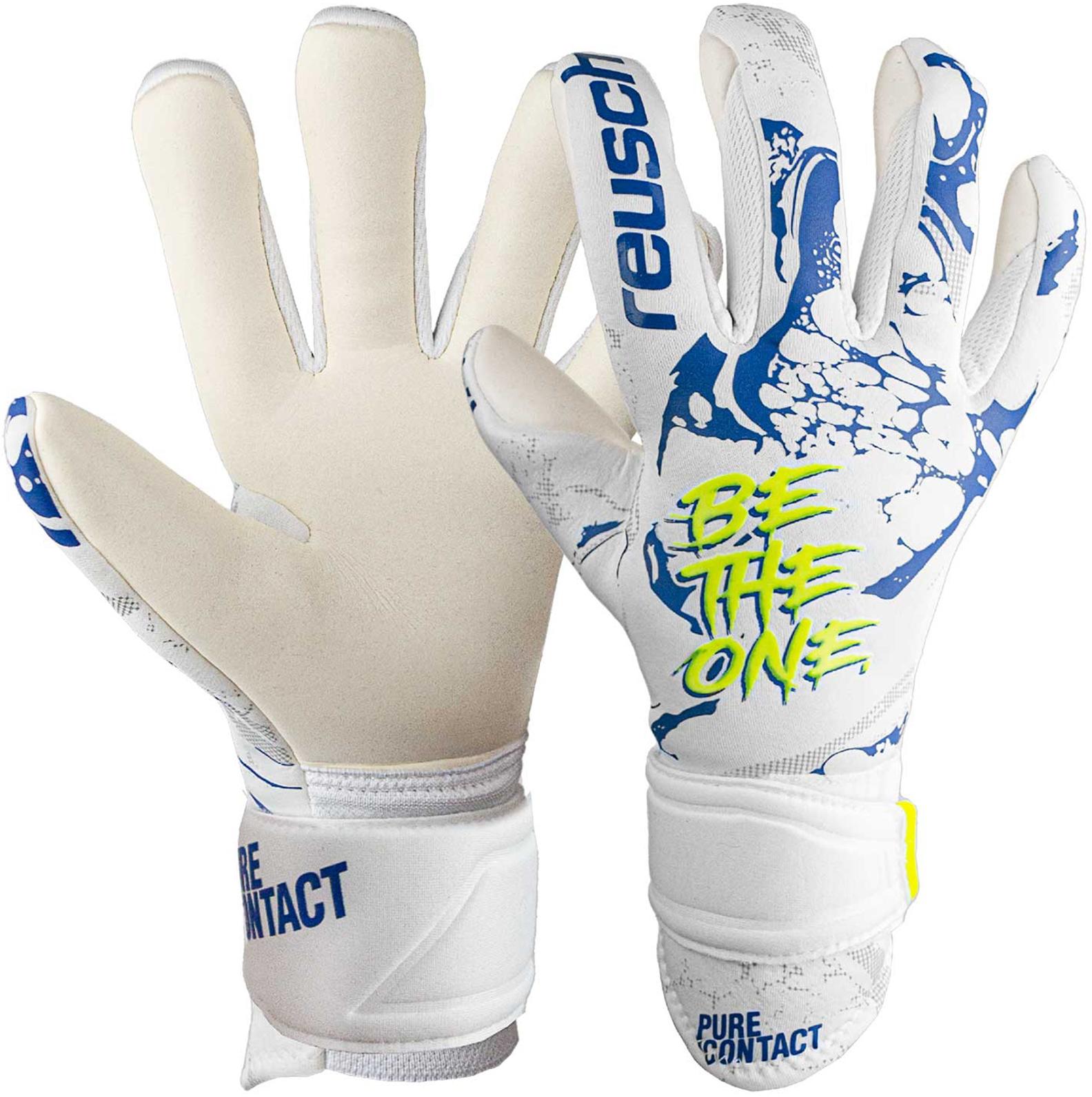 Reusch Pure Contact Silver Junior Torwarthandschuhe 1089 white / deep blue